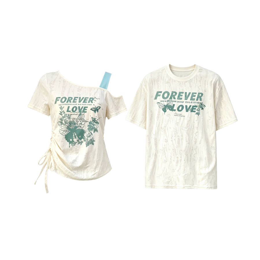 TUSHIFEI Couple Sets Women's Crew Neck Moderate