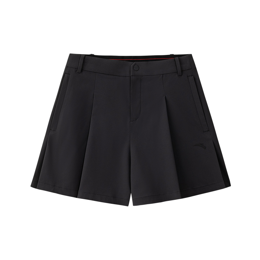 ANTA Variety Training Collection Casual Shorts Women's Black Moderate Straight Fit Pants
