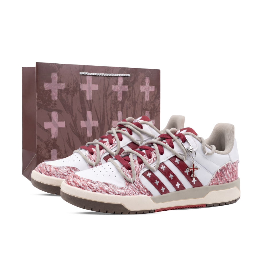 Adidas Adidas Skateboard Shoes Unisex Low Top White/Red/Silver