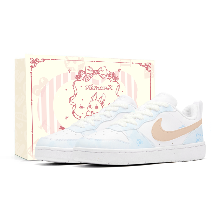 Nike Nike Court Borough Skateboard Shoes Women's Low Top Orange/Blue