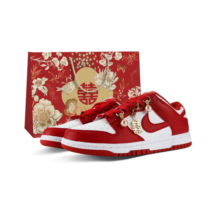 Nike Nike Dunk Skateboard Shoes Unisex Low Top Red/White