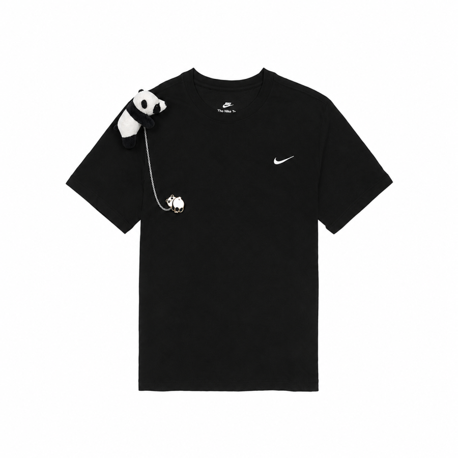 Nike Nike Sportswear T Shirts Unisex Black/Black Crew Neck Moderate Straight Fit
