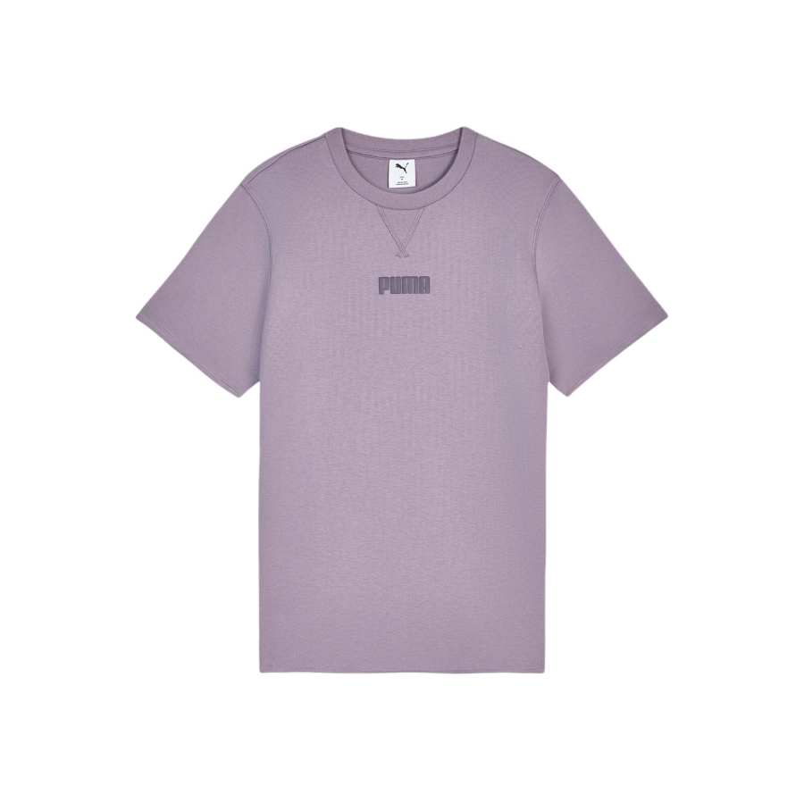 PUMA T Shirts Men's Light Purple 66 Crew Neck Moderate