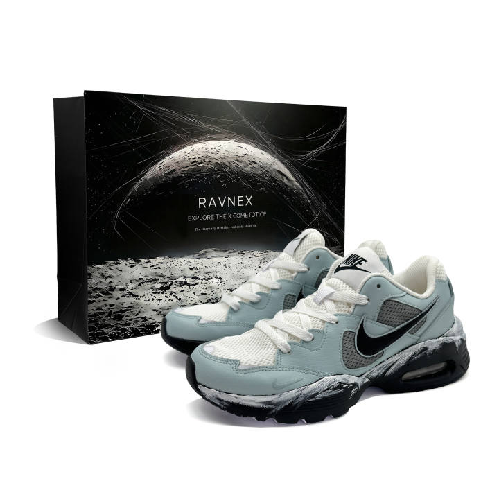 Nike Nike Air Max Fusion Running Shoes Women's Low Top Light Blue Black White Gray Multicolor