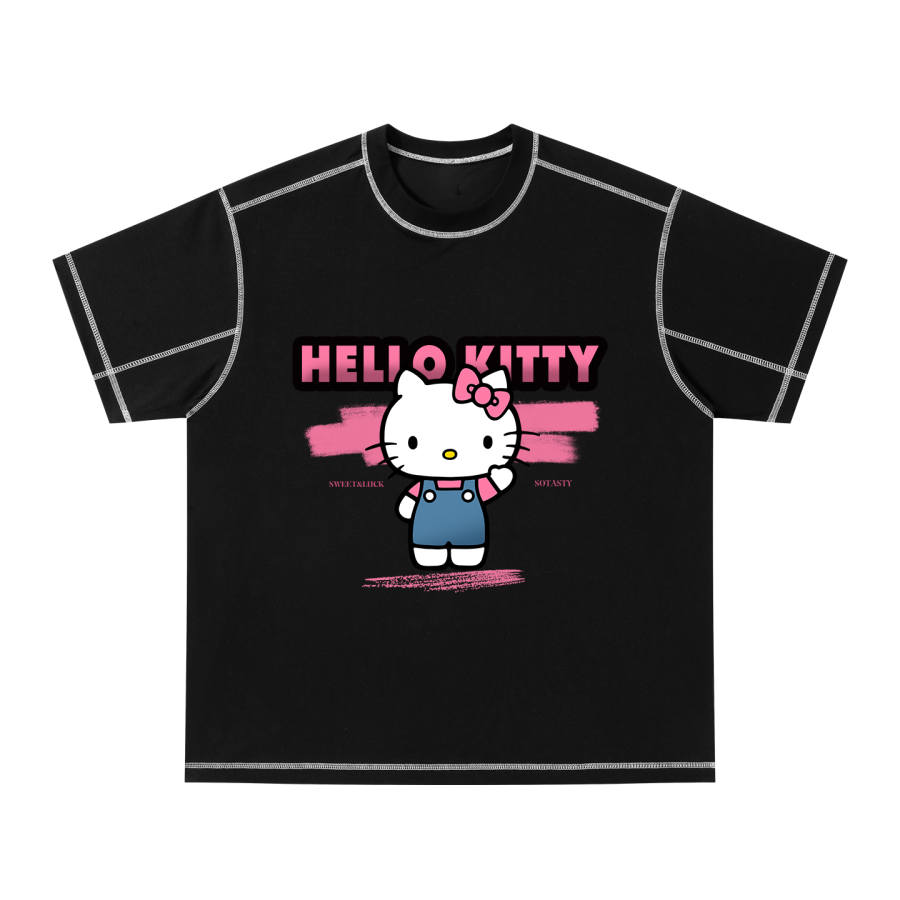 Sanrio Hello Kitty T Shirts Unisex Crew Neck Moderate Straight Fit