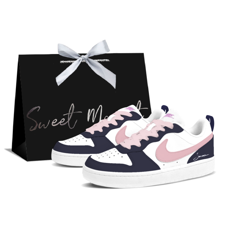 Nike Nike Court Borough Black Pink Sweetheart Low top Skateboard Shoes Unisex Pink Black
