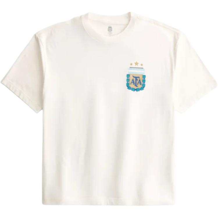 Hollister/ T Shirts Men's White Crew Neck Moderate