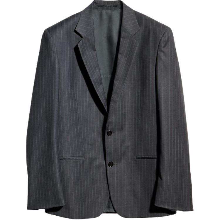 GUCCI Business Suits Unisex Dark Gray Lapel Moderate Straight Fit