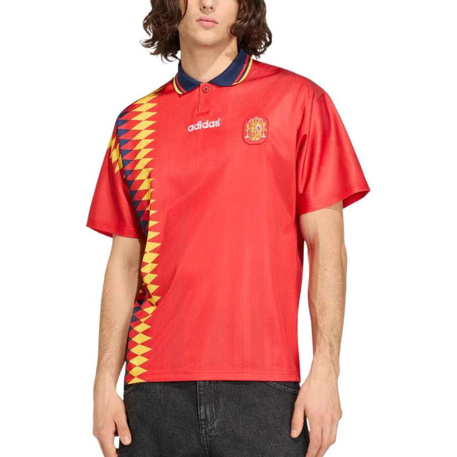 Adidas Originals Soccer Jerseys Men's Red Lapel Moderate