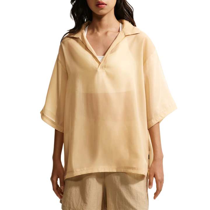 Nike Nike Sportswear T Shirts Women's Linen/Canvas Lapel Thin Other