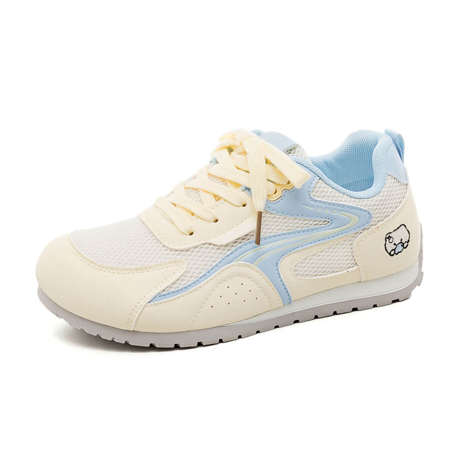WARRIOR German Army Trainers Women's Low Top Beige/Light Yellow/Blue, Beige/Light Blue, Red/Beige