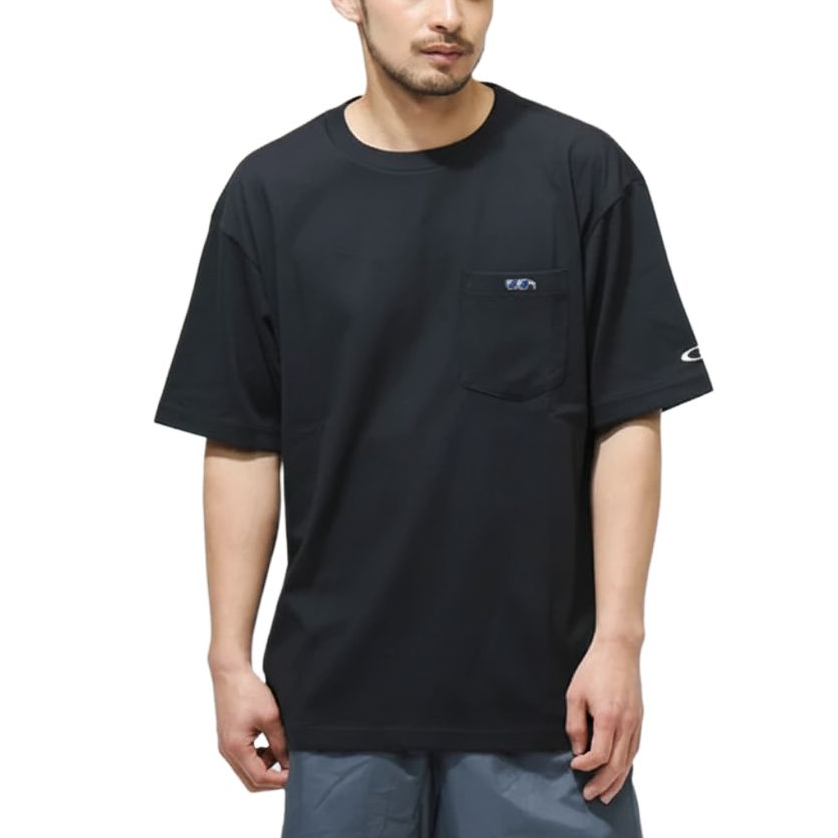 Oakley Quick Dry T Shirts Men's Black Crew Neck Moderate