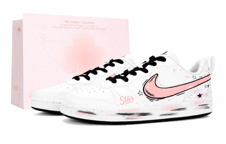 Nike Nike Court Borough Low top Skateboard Shoes Women's Pink White