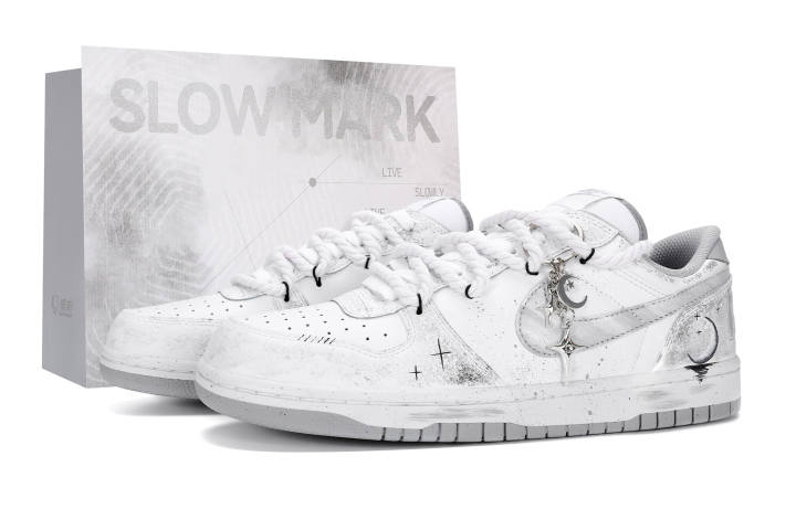 Nike Nike Big Low top Skateboard Shoes Men's White Gray