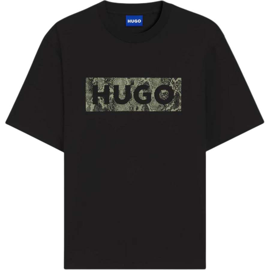 HUGO BOSS T Shirts Men's Black Crew Neck Moderate Straight Fit