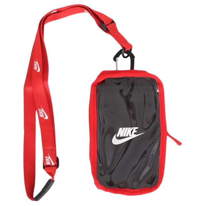 Nike Nike Polyester Cell Phone Pouch Unisex Red & Black