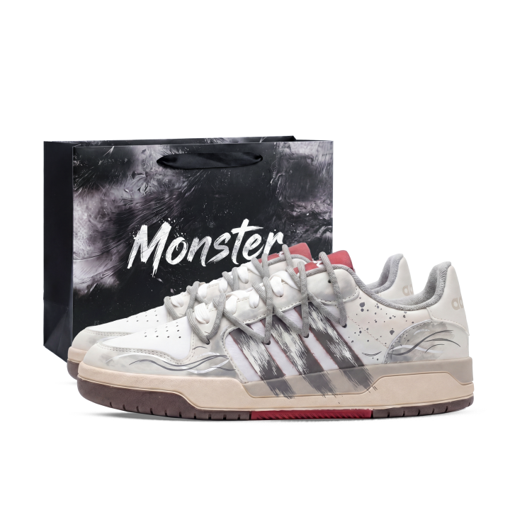 Adidas Adidas ENTRAP Skateboard Shoes Unisex Low Top Gray/White/Red