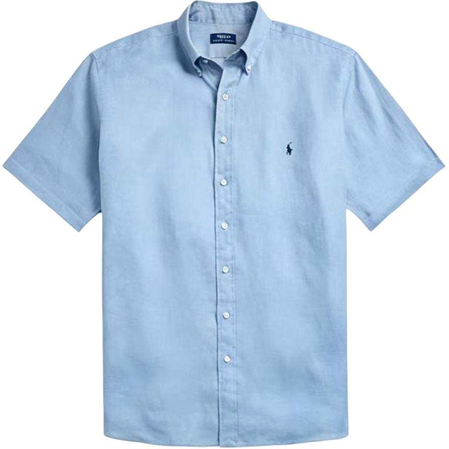 Polo Ralph Lauren Shirts Men's Light Blue Lapel Moderate Straight Fit