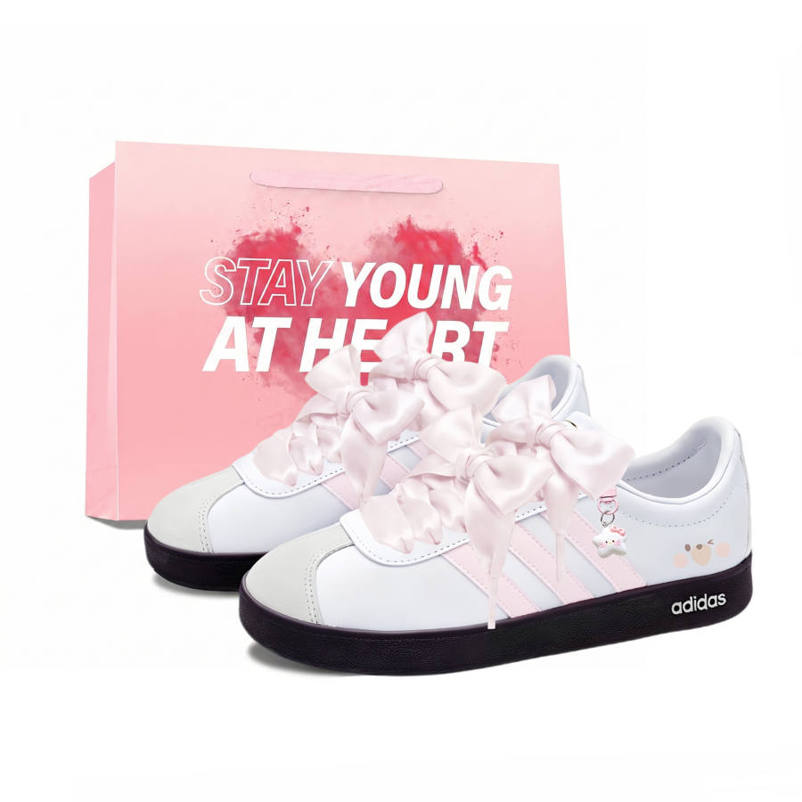 Adidas Adidas Vl Court Classic Skateboard Shoes Unisex Low Top White
