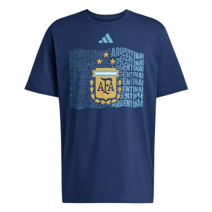 Adidas Adidas T Shirts Men's Marine Blue Crew Neck