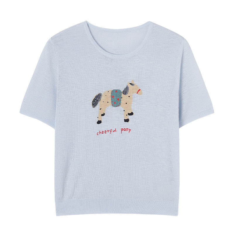 XIANGYING Knitwear Women's Crew Neck Thin