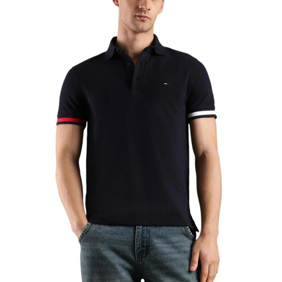 Tommy Hilfiger Polo Shirts Men's Dark Blue Moderate