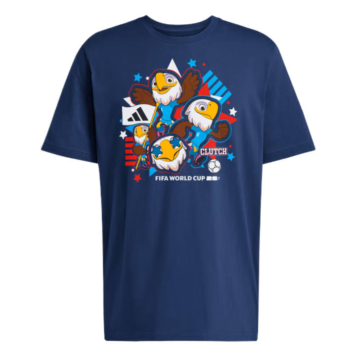 Adidas Adidas T Shirts Men's Marine Blue Crew Neck
