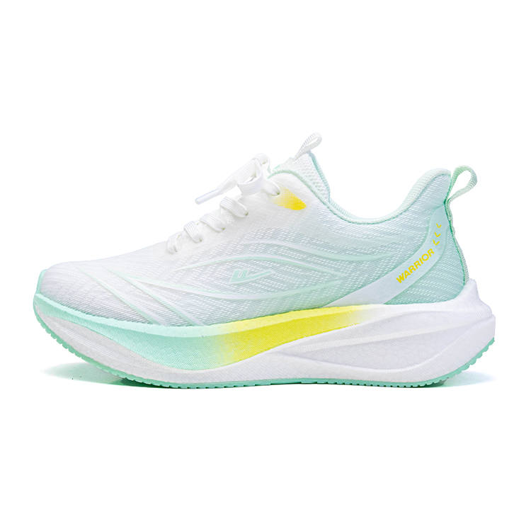 WARRIOR Running Shoes Women's Low Top White Green Yellow