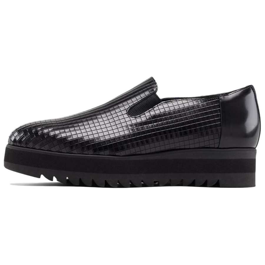 Onitsuka Tiger Slip On Casual Leather Shoes Women's Low Top Black