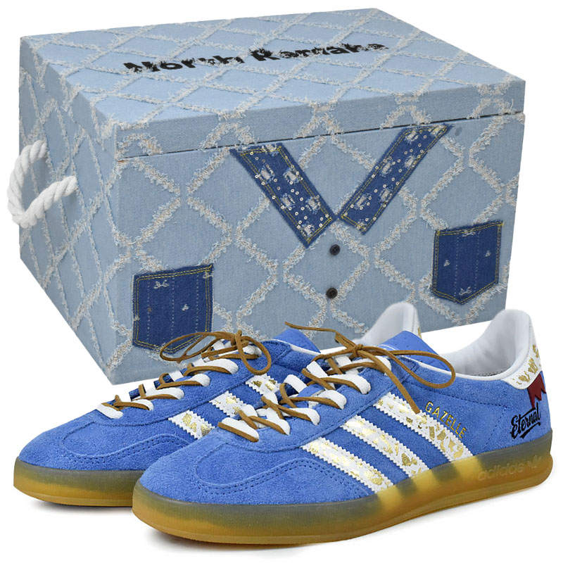 Adidas Originals GAZELLE INDOOR Skateboard Shoes Women's Low Top Blue, White