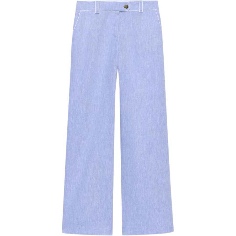 ZARA Casual Pants Women's Light Blue Moderate Straight Fit Pants