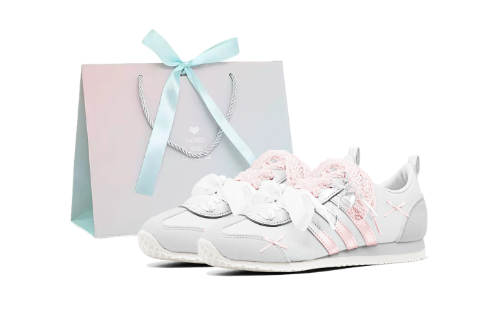 Adidas Adidas VS JOG 2.0 German Army Trainers Unisex Low Top White/Silver/Pink