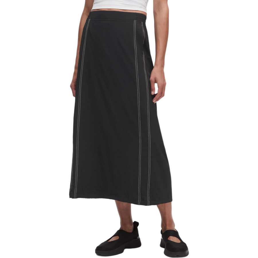 Lululemon Define Casual Long Skirts Women's Black/Light Ivory White/BLK/LTIV Moderate Midi Skirt