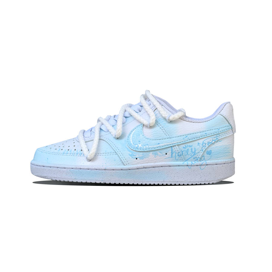 Nike Nike Court Vision 1 Skateboard Shoes Women's Low Top White Blue Gradient