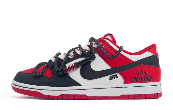 Nike Nike Dunk Skateboard Shoes Men's Low Top Black/White/Red