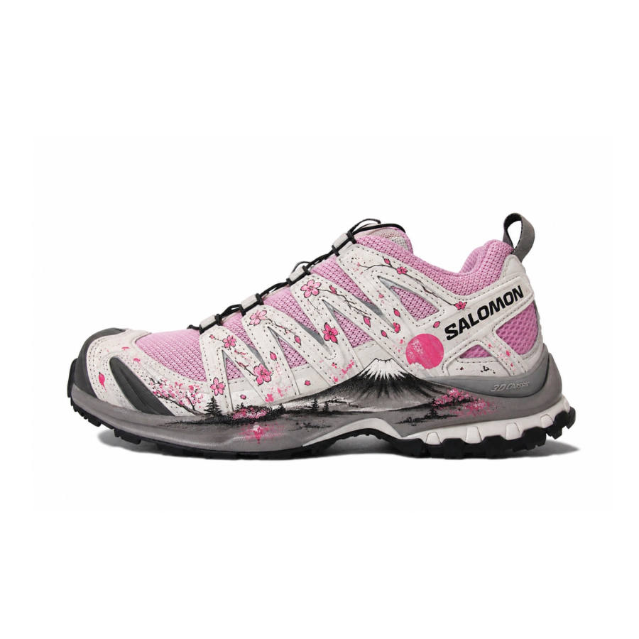 SALOMON XA PRO 3D Outdoor Shoes Unisex Low Top Pink White Black