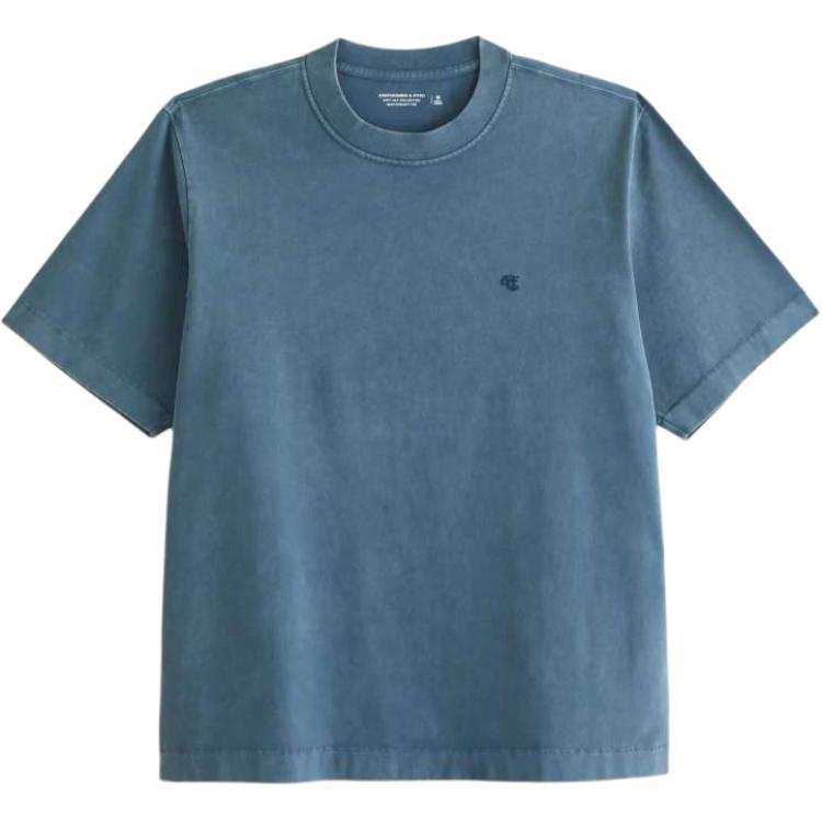 Abercrombie&Fitch T Shirts Men's Dark Blue Crew Neck