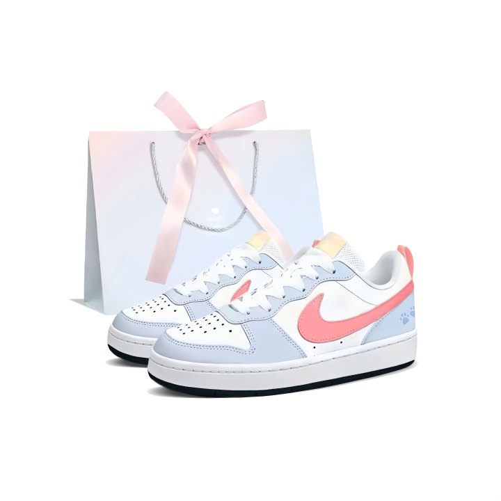Nike Nike Court Borough Skateboard Shoes Women's Low Top White/Blue/Pink