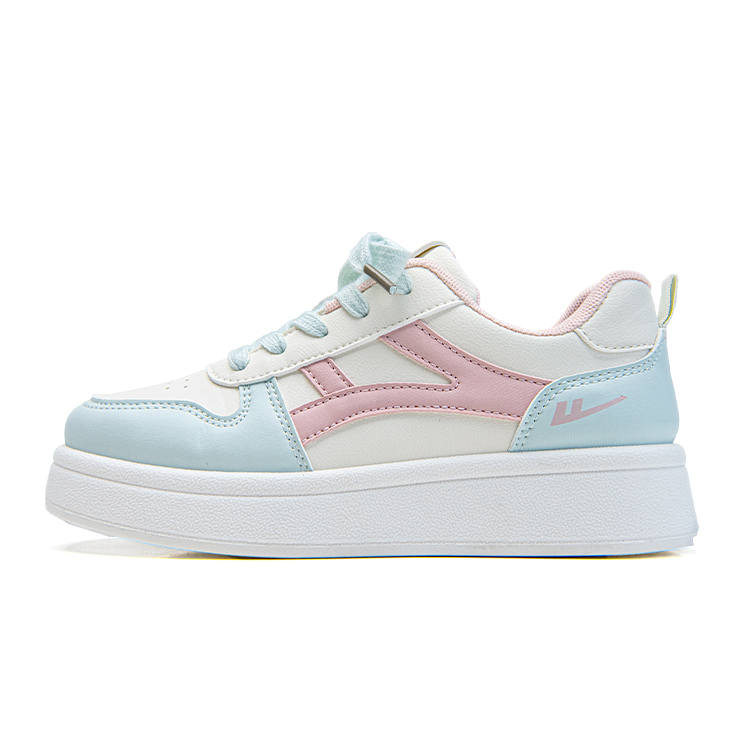 WARRIOR Skateboard Shoes Women's Low Top Beige Green Pink
