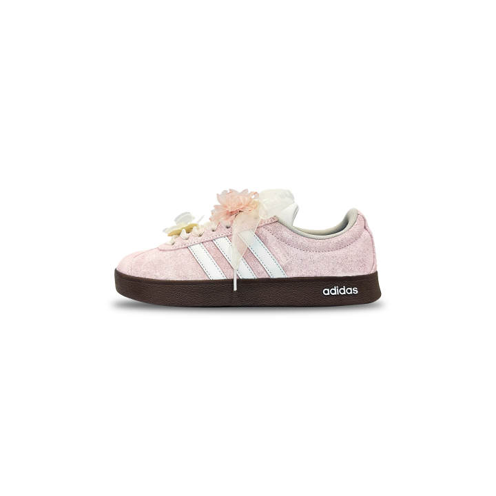 Adidas Adidas VL COURT 2.0 Skateboard Shoes Unisex Low Top Pink/White