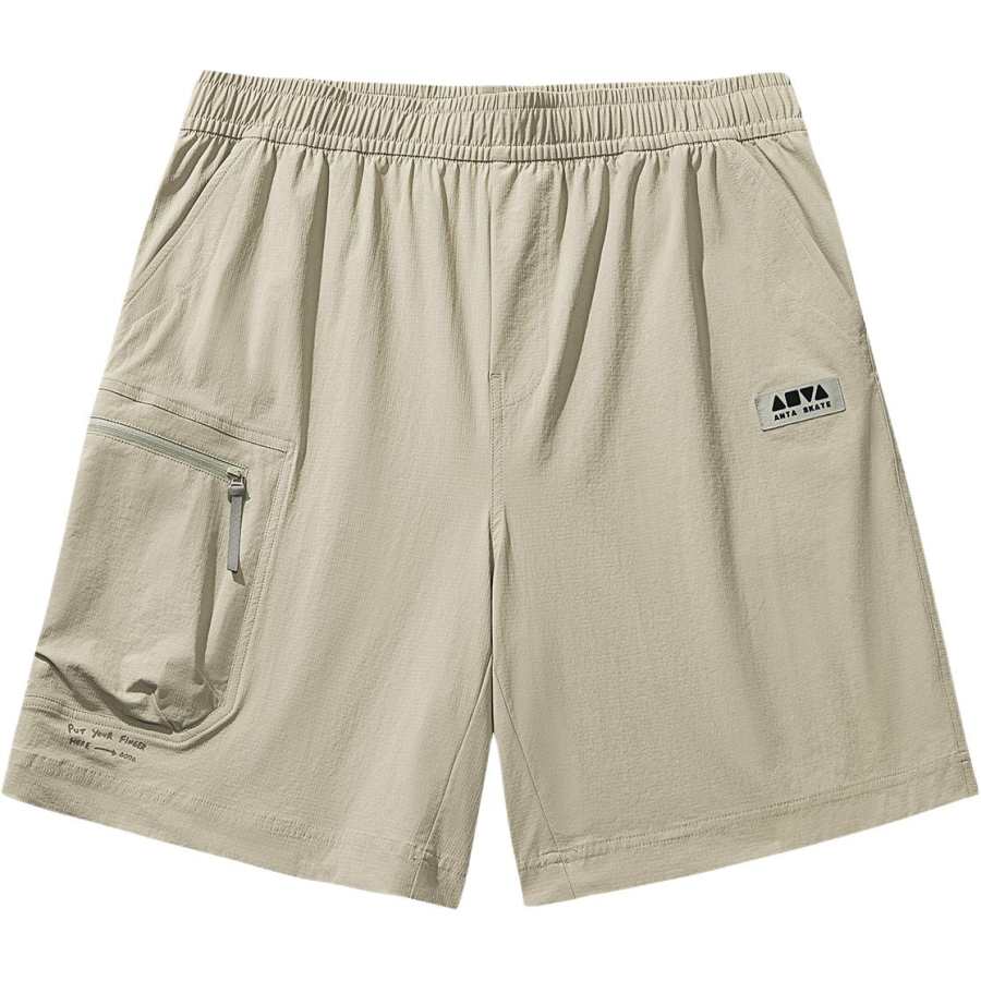 ANTA Life Collection Casual Shorts Unisex Mushroom Gray Moderate Straight Fit Pants