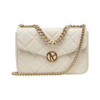 VANESSA HOGAN Lingge Series Cow Leather Chain Bag Crossbody Bag Flap Bag Women's Black