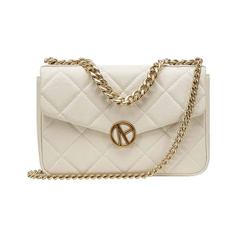 VANESSA HOGAN Lingge Series Cow Leather Chain Bag Crossbody Bag Flap Bag Women's Black