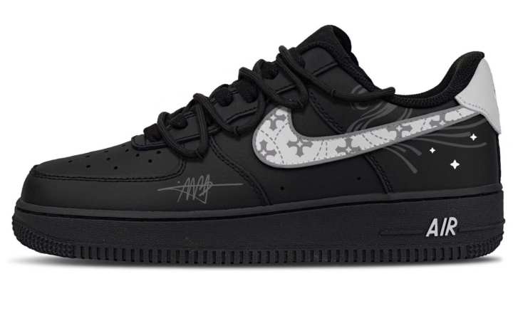 Nike Nike Air Force 1 Skateboard Shoes Unisex Low Top Black Gray