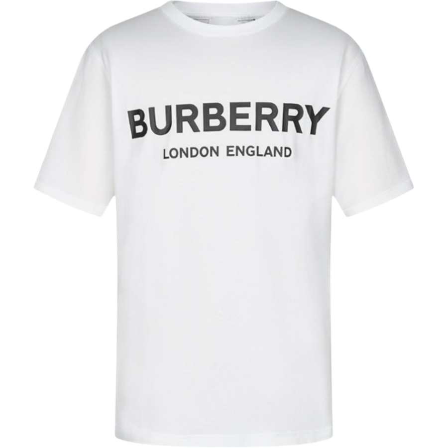 Burberry Logo Print Cotton Short Sleeve T-shirt White