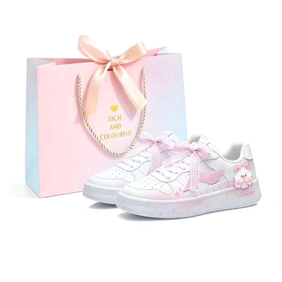 Li-Ning Li Ning Floating Boat Skateboard Shoes Women's Low Top Pink