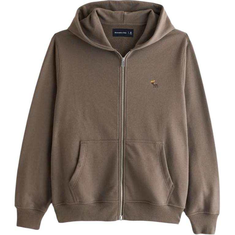 Abercrombie&Fitch Sweatshirts Men's Light Brown Hooded Non Detachable Moderate