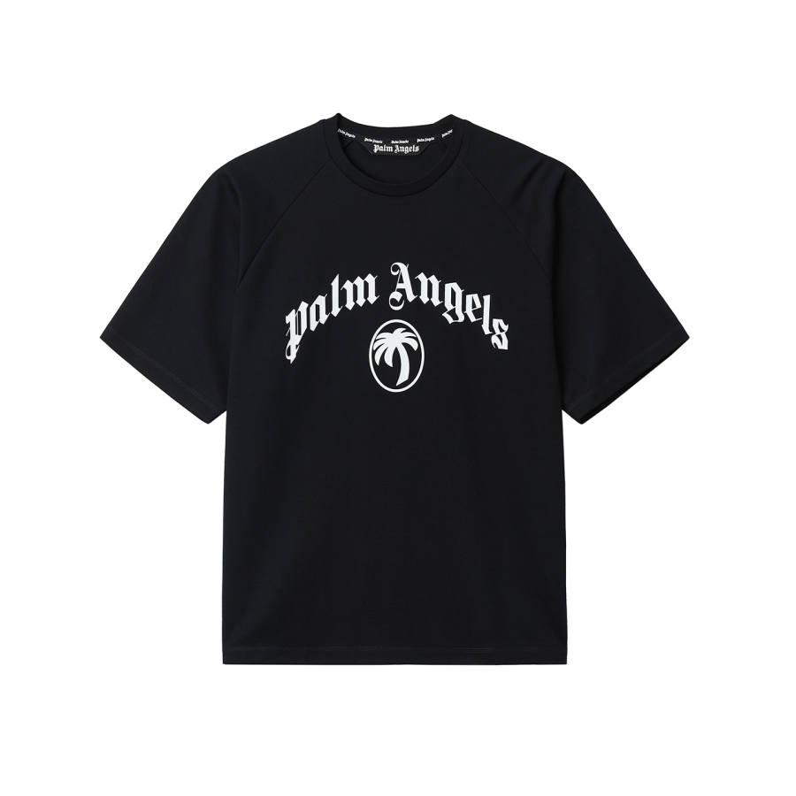 PALM ANGELS T Shirts Unisex Black Crew Neck Moderate