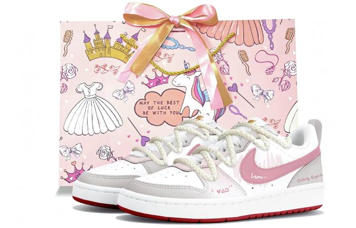Nike Nike Court Borough Skateboard Shoes Unisex Low Top Pink