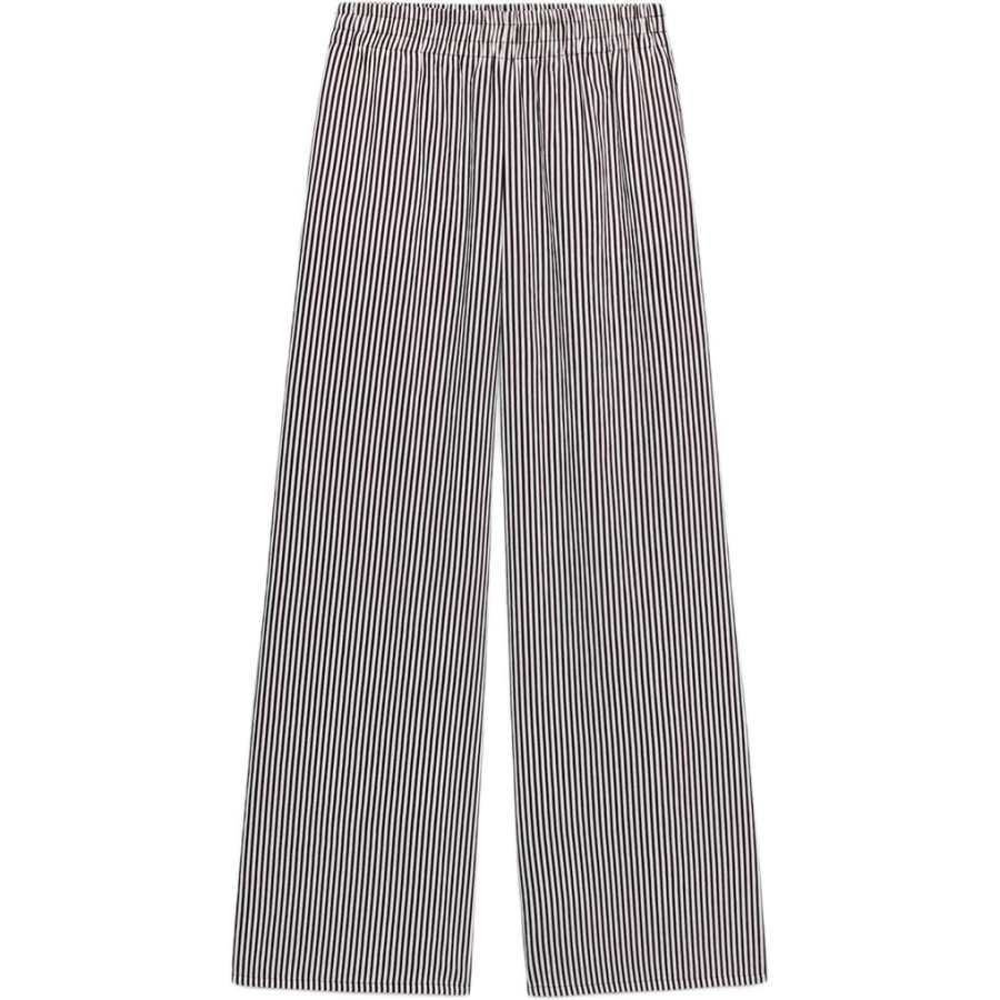 ZARA Casual Pants Women's Brown/White Moderate Wide Leg Pants